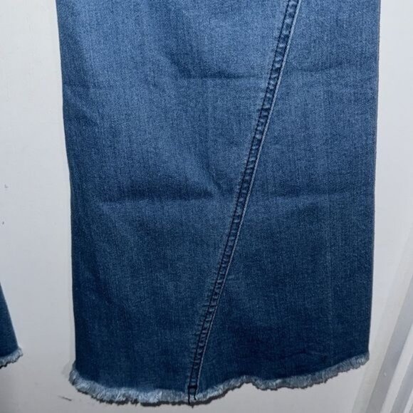Womens XL Denim Bell-Bottom Jeans With Frayed Hem - Picture 8 of 13